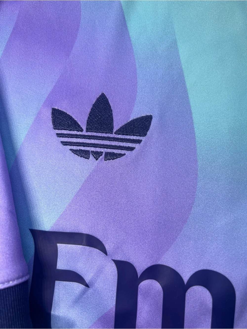 adidas Arsenal Gradient Jersey in Light Blue & Purple